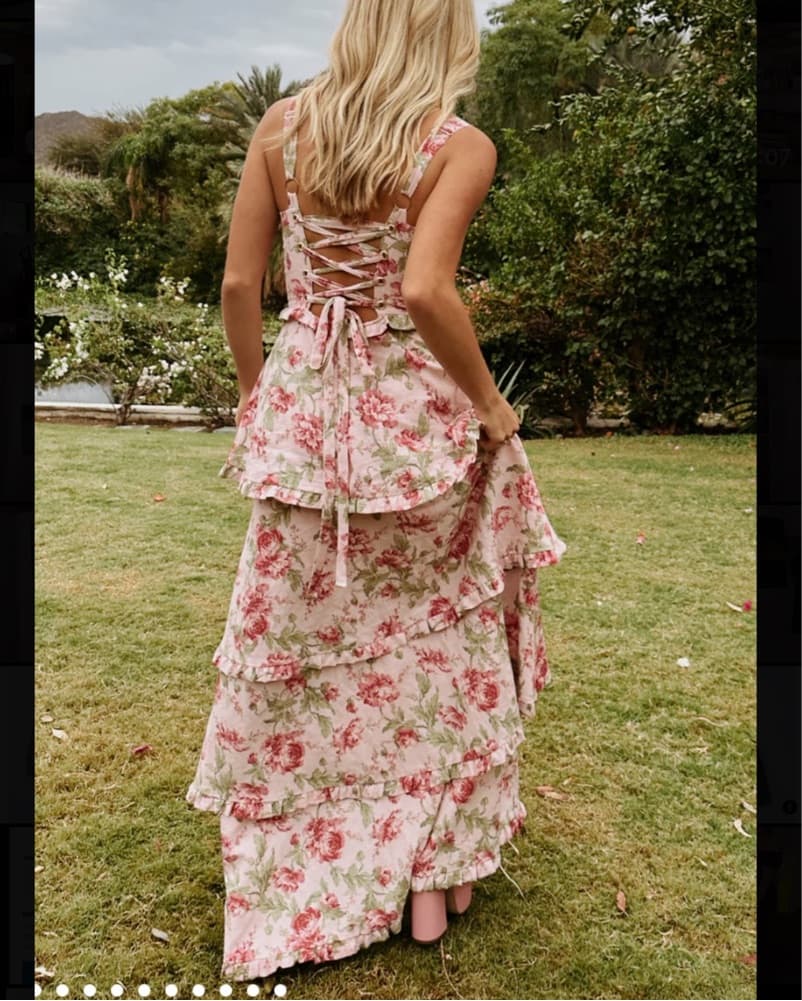 Show Me Your MuMu Pink Floral Tiered - Image 2