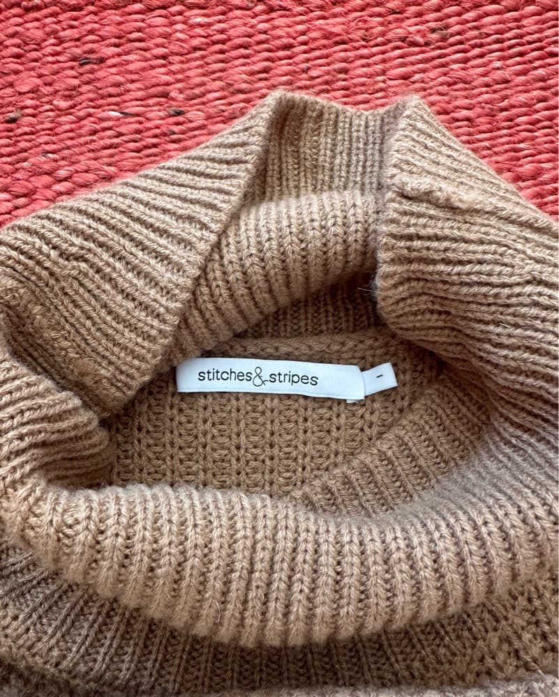 Tan Revolve Turtleneck Tank Top - Image 3