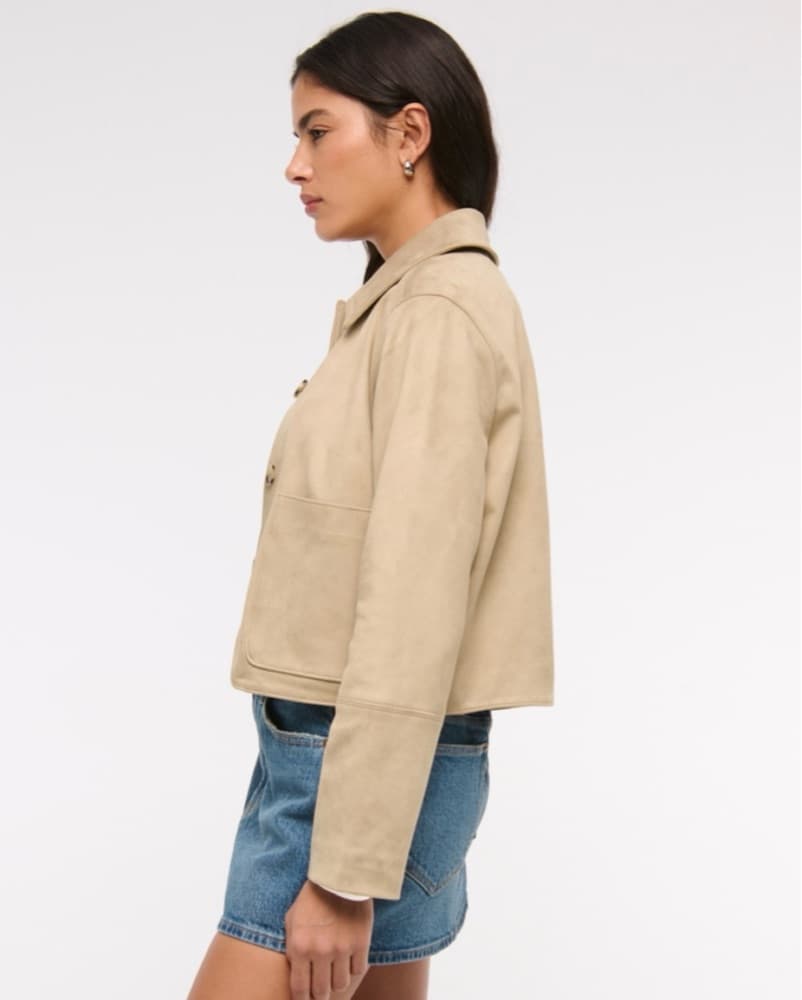 Abercrombie Suede Button Through Jacket - Image 4