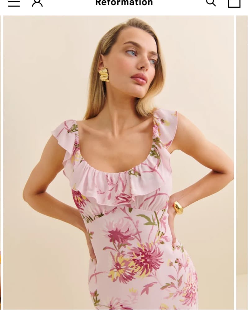 Reformation Floral Dress - Image 3