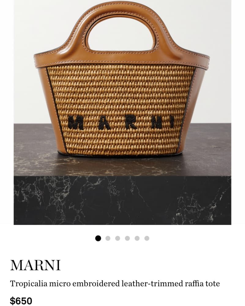 Marni Micro Tropicalia Rafia Bag - Image 1