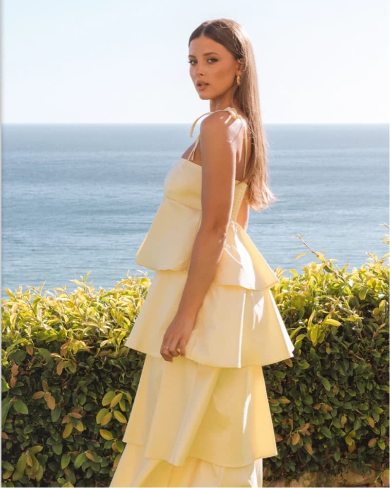 Show Me Your Mumu Tiered Yellow Dress - Image 1