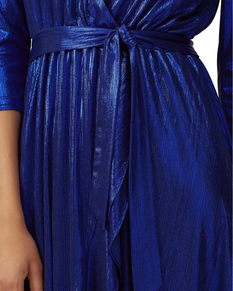 Retrofete Flora Metallic Wrap Gown - Image 4