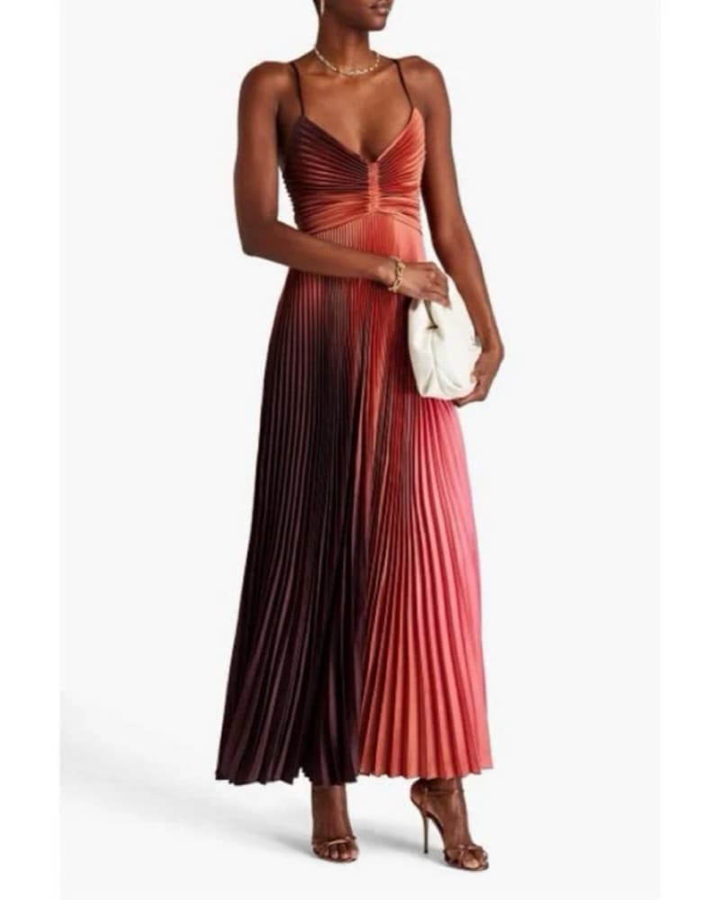 A.L.C. Ariya Ombré Pleated Maxi Gown - Image 6