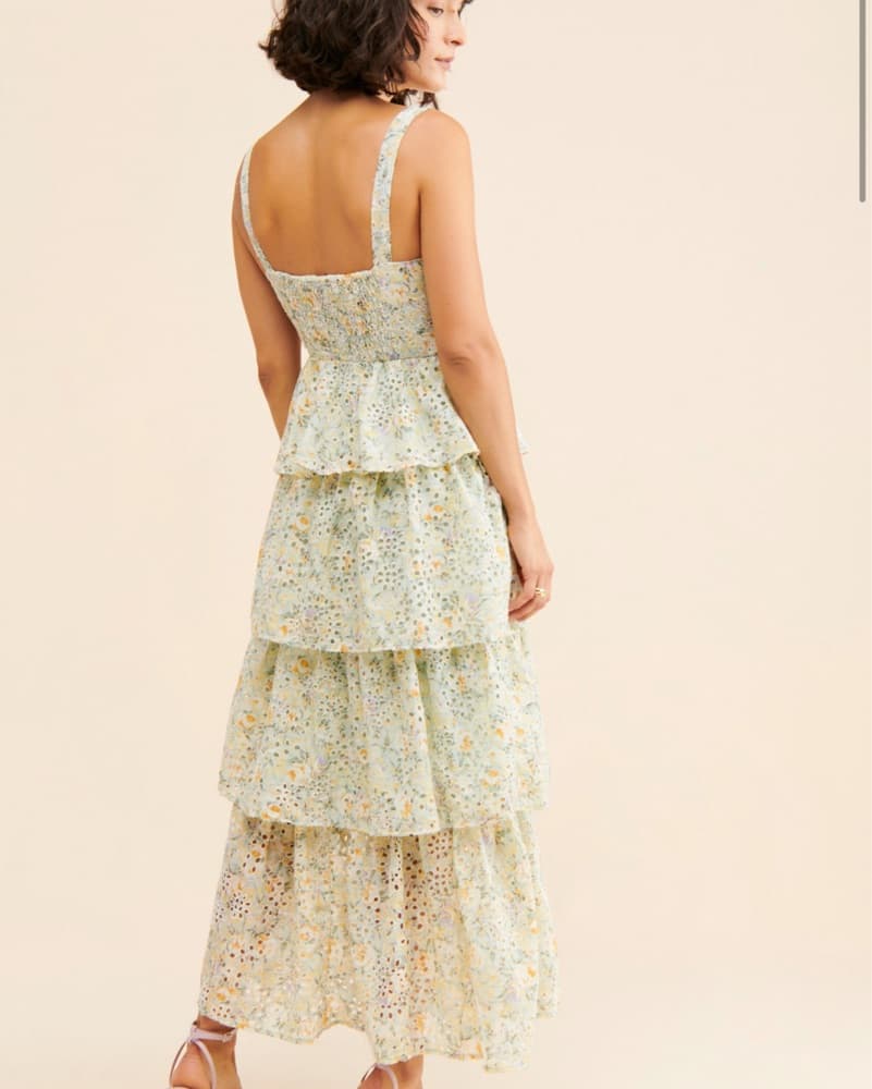 ASTR Midsummer Eyelet Dress - mint - Image 2