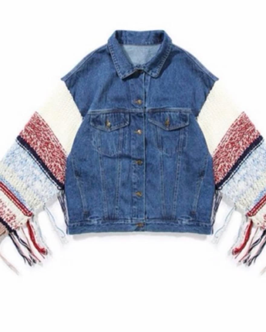 Zara Jean Jacket With Knit Sleeves - Image 2
