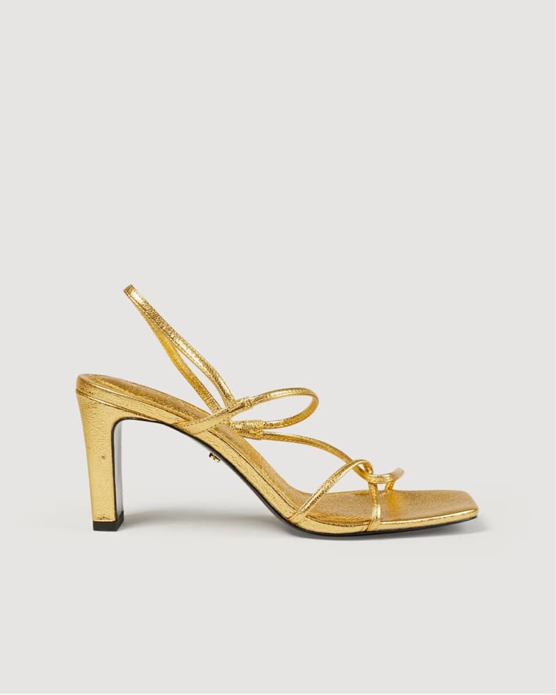 Sandro Metallic Square Slingback Heels - Image 1