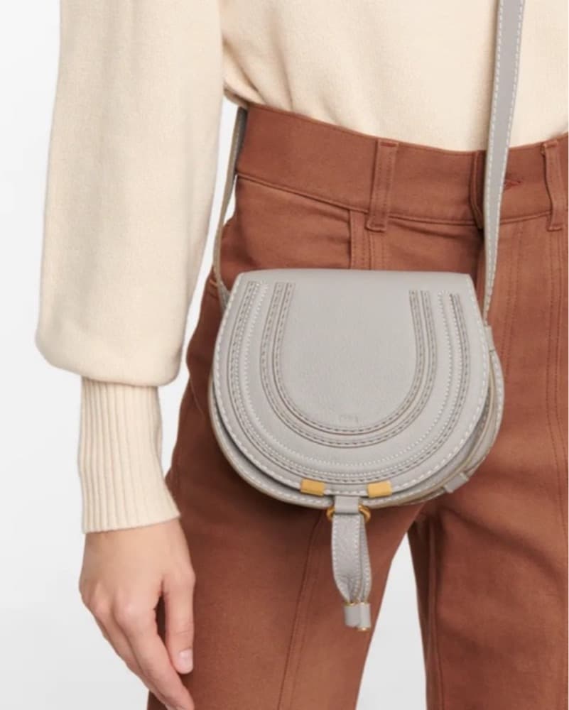 Chloe Marcie Bag in Cashmere Gray - Image 2