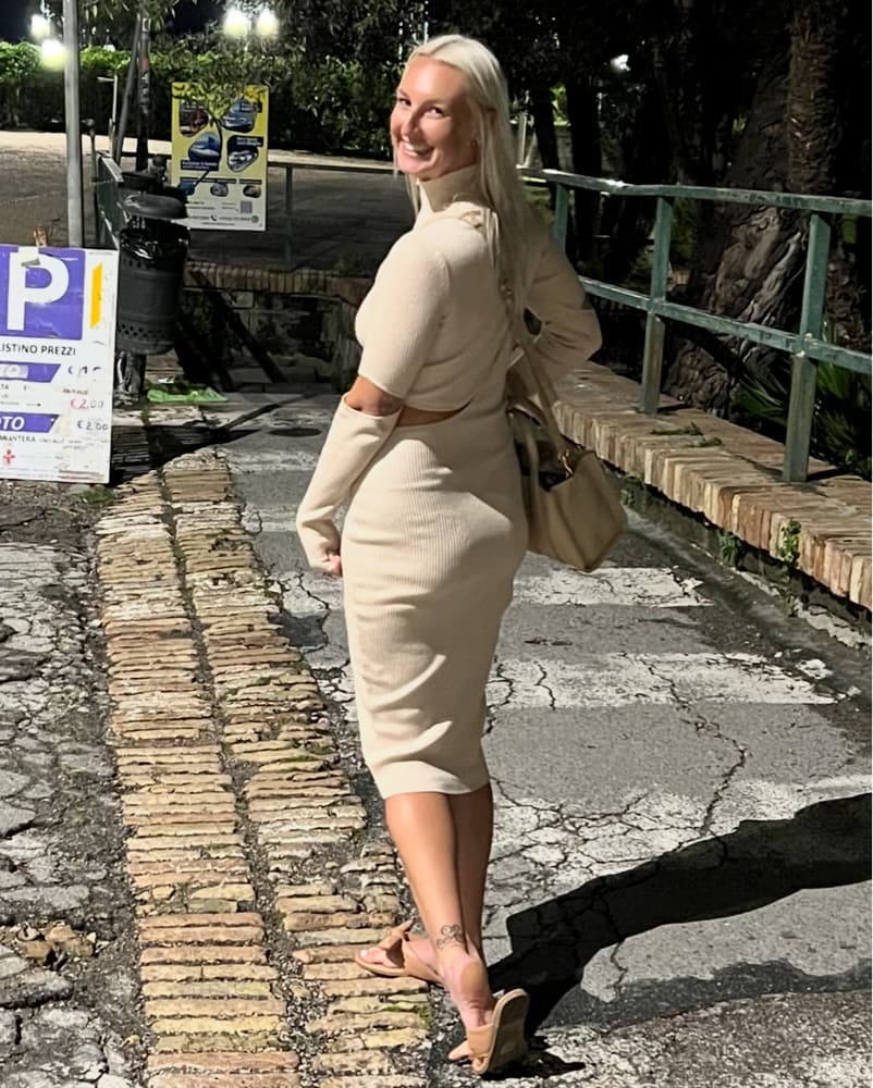 Revolve Beige Sweater Dress - Image 2
