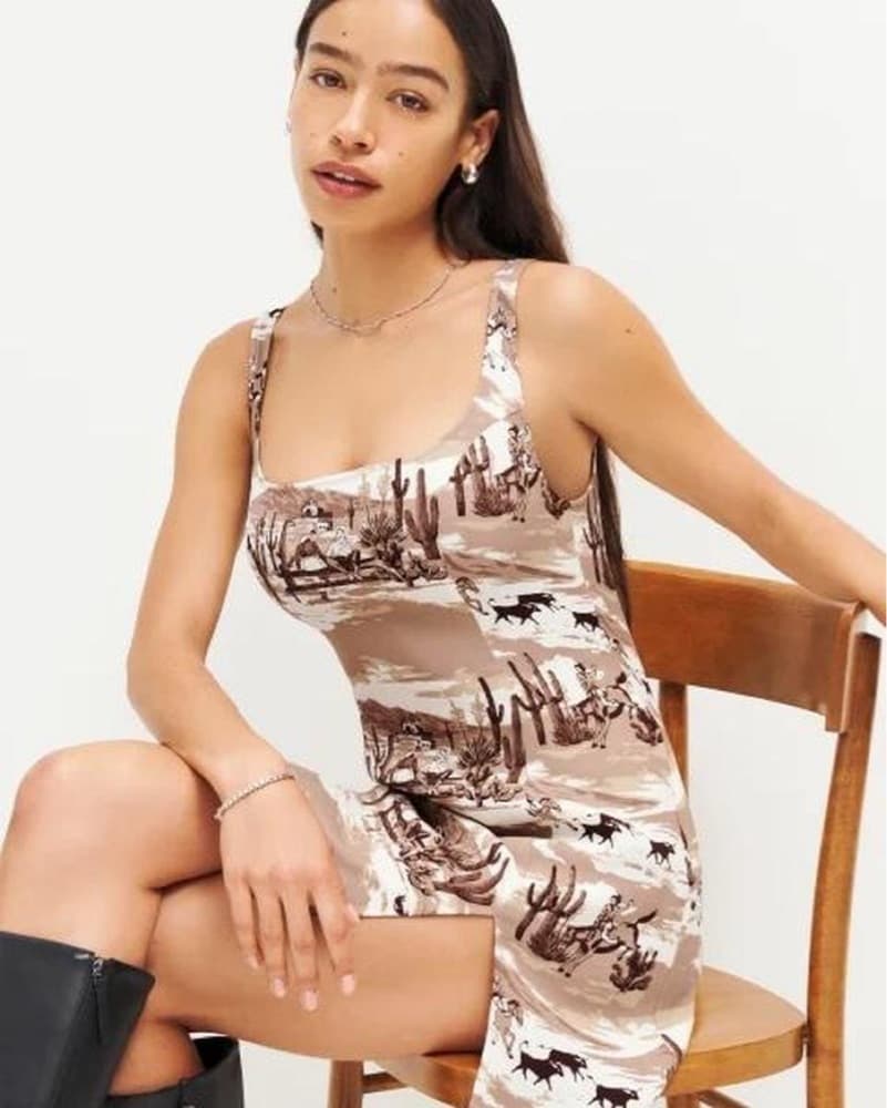 Reformation Noah Ranchera Dress Size 2 - Image 2