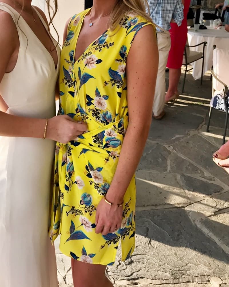 DVF yellow floral wrap dresss  - Image 1