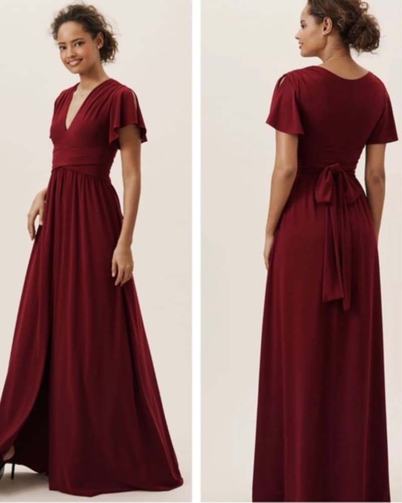 BHLDN Mendoza Gown in Burgundy  - Image 1