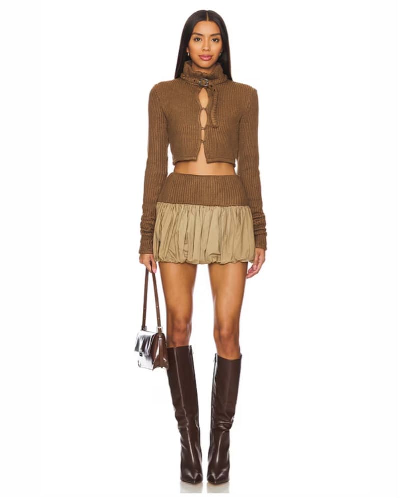 Zemeta Knit Skirt And Cardigan Set - Image 1
