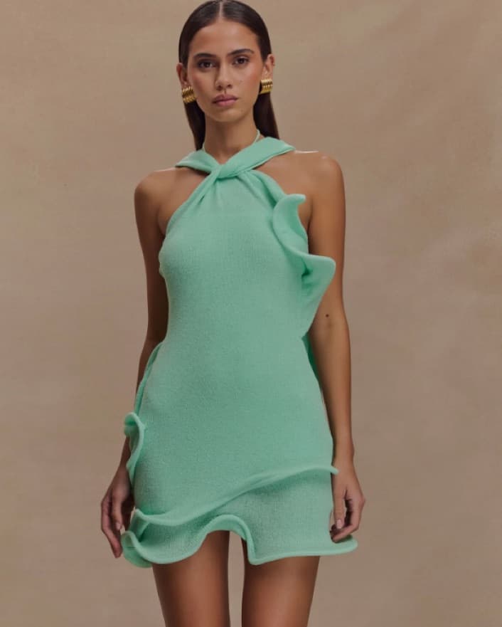 Meshki Caprice Halter Mini Dress Size XS - Image 1