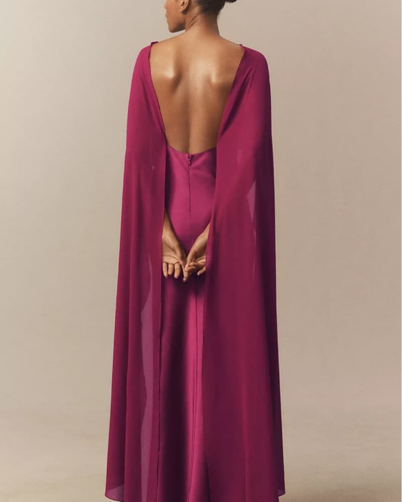 Mare Mare Cape Satin Dress - Image 3