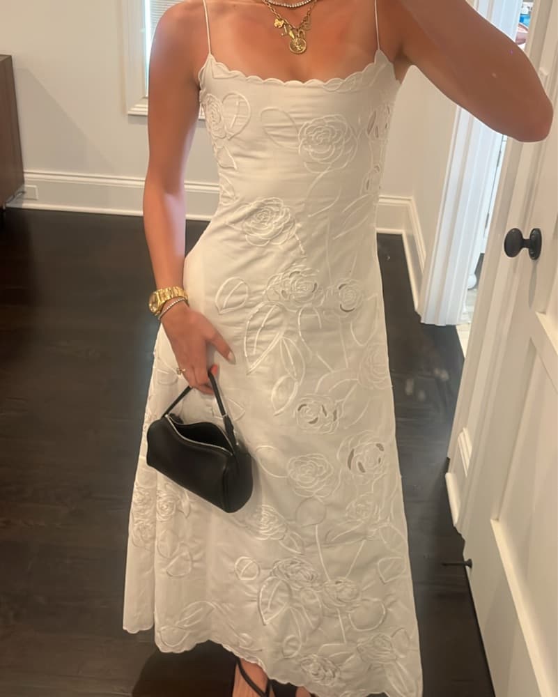 Bernadette WhiteScalloped Anglaise Dress - Image 2