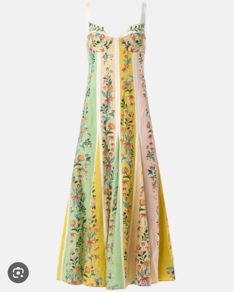 Farm Rio Delicate Floral Midi Dress - Image 3
