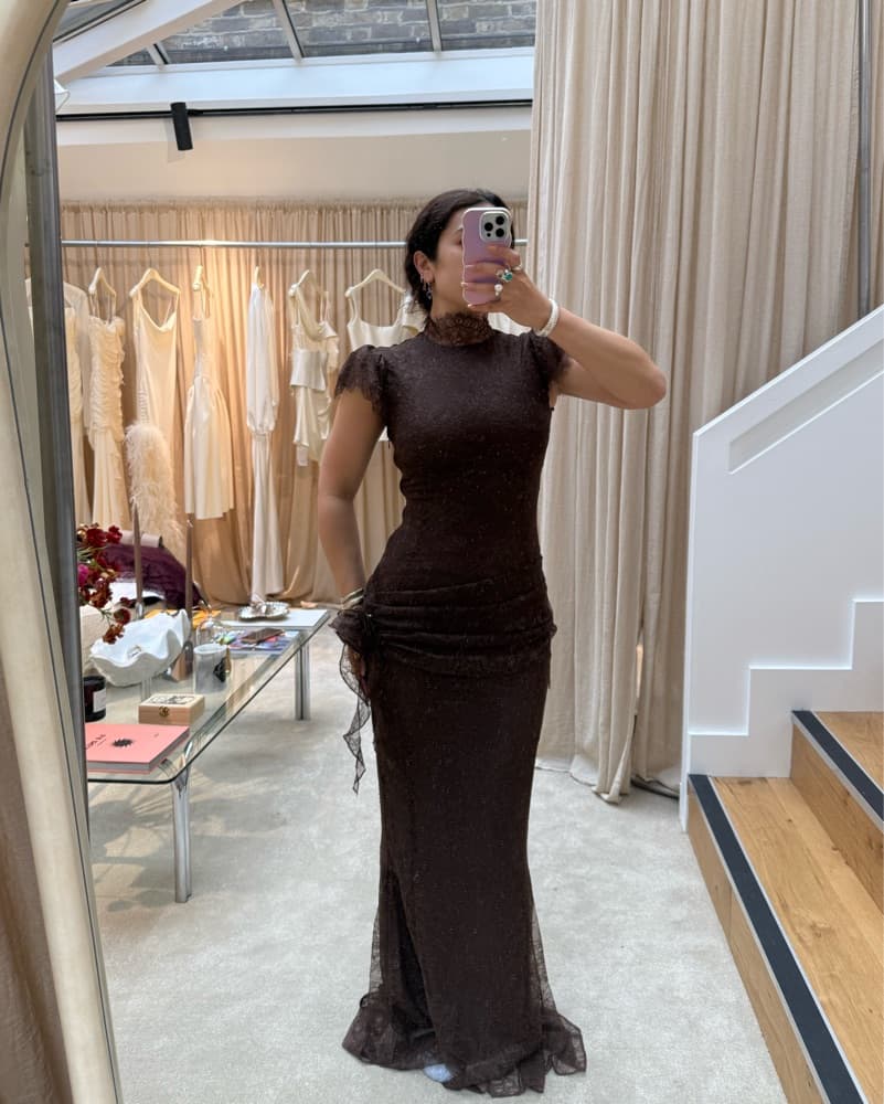 Brown De La Vali Silentium Dress - Image 2