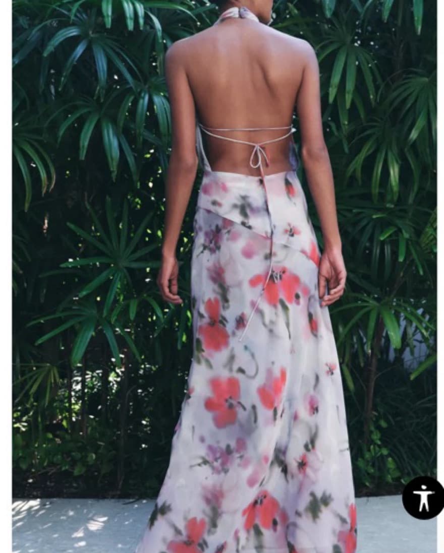 Zara Cowl Neck Floral Dress - Image 3