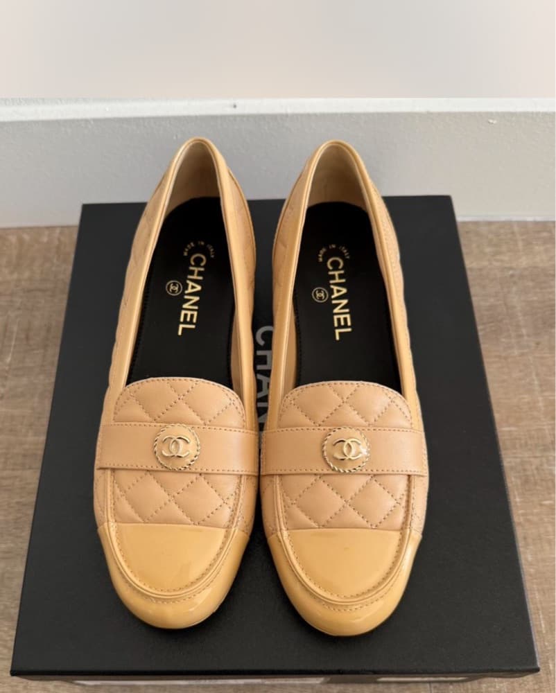 Nude Chanel Ballerina Flats - Image 1