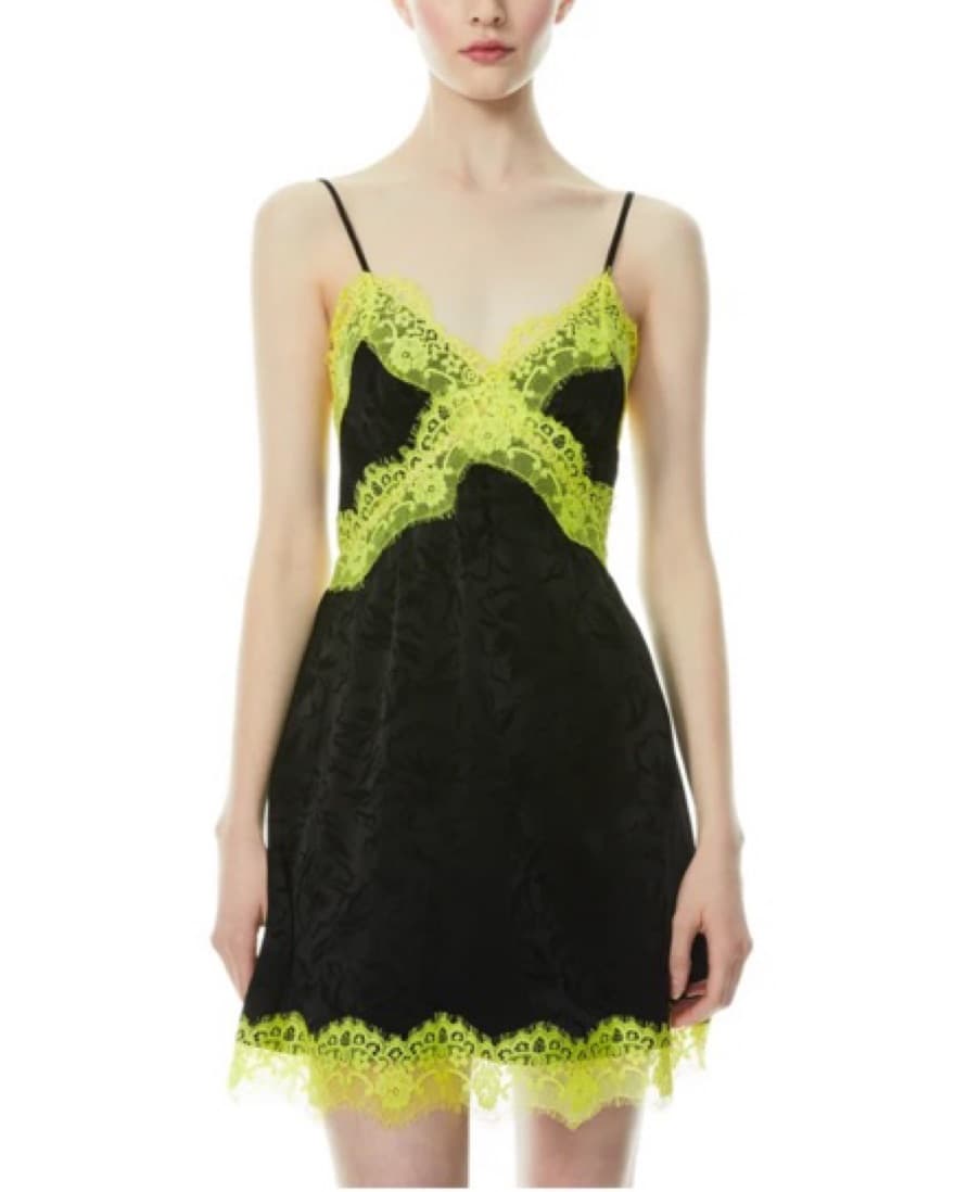 Alice And Olivia Zaira Lace Trim Mini - Image 1