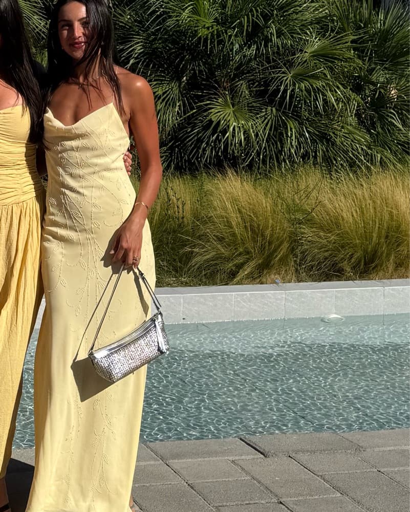 Vintage Butter Yellow Gown - Image 2