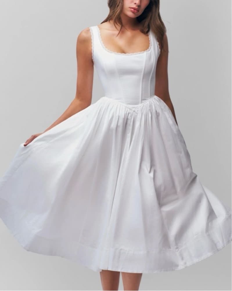Danielle Guizio White Midi dress - Image 1