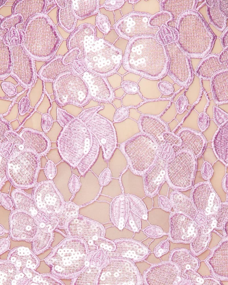 Elegant Lavender Lace Mini Dress - Image 4