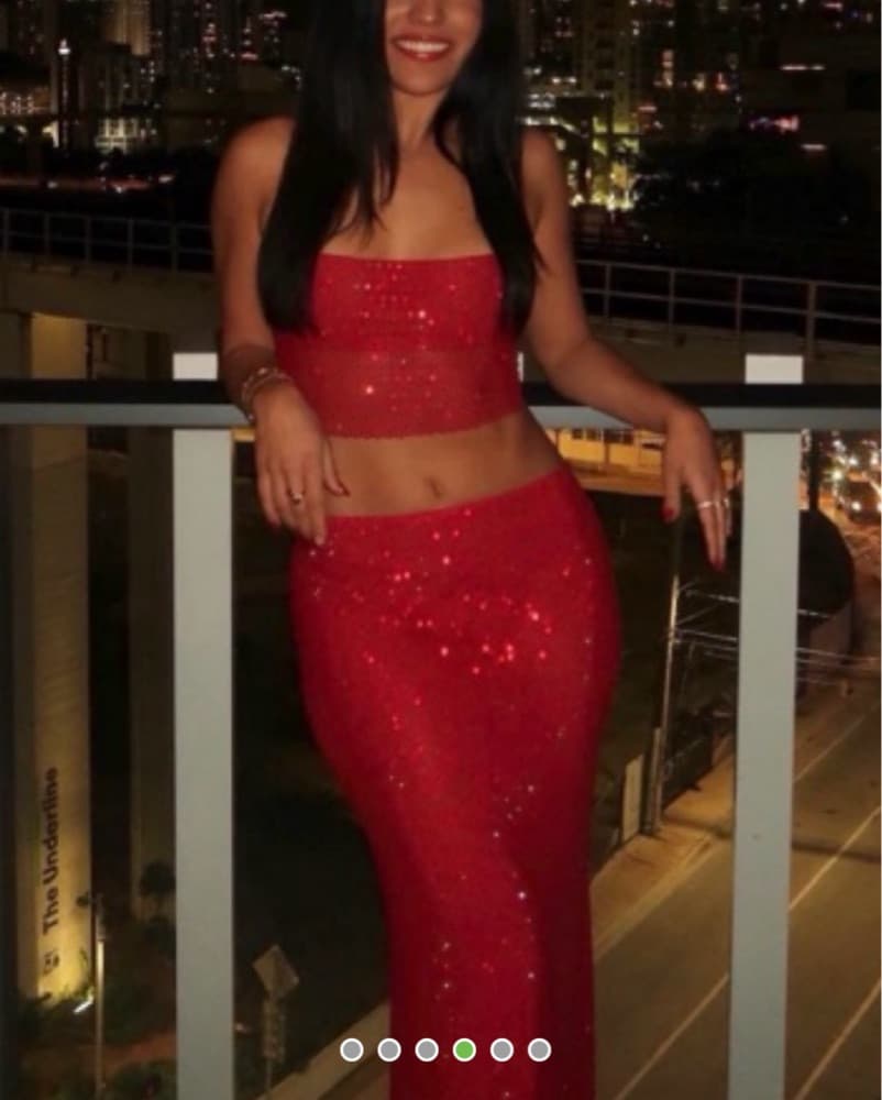 Meshki Diamanete red skirt set  - Image 3