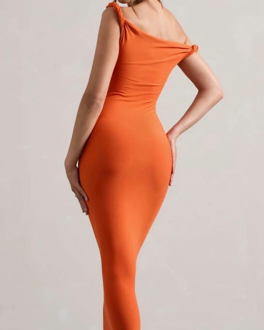 Club L London Orange Midi Dress - Image 2