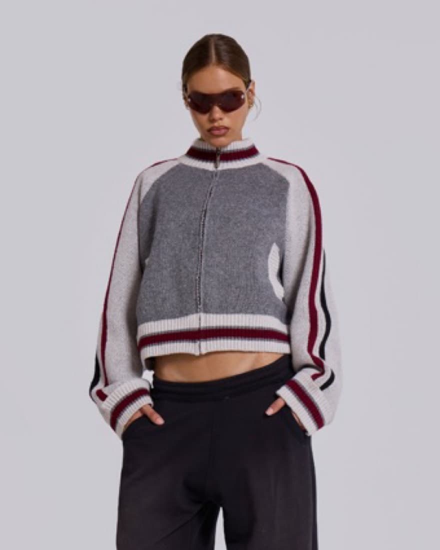 Jaded London Grev Team 85 Bomber Jacket - Image 1