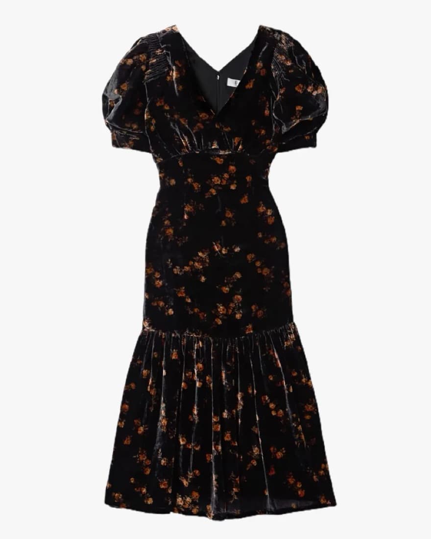 Sea NY Rayna Dress - Velvet Midi Dress - Image 4