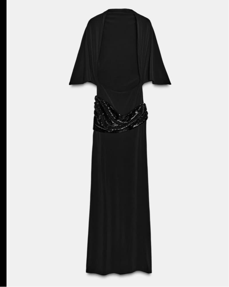 Zara Black Open Back Dress  - Image 3