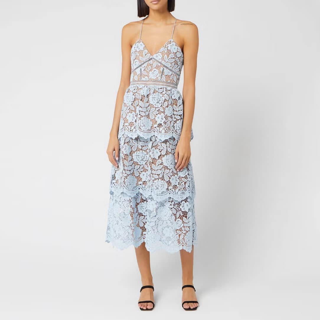Self-Portrait Women's Flower Lace Midi - Image 1