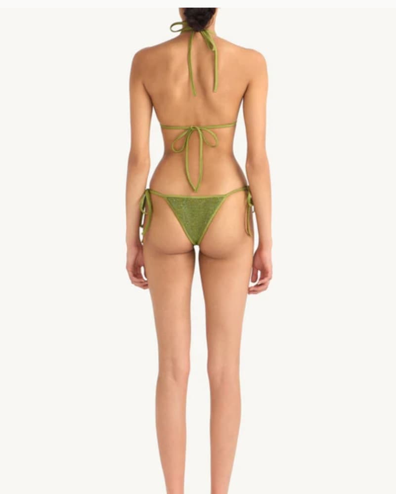 Astra Resort Olive Green Sequin Bikini - Image 2