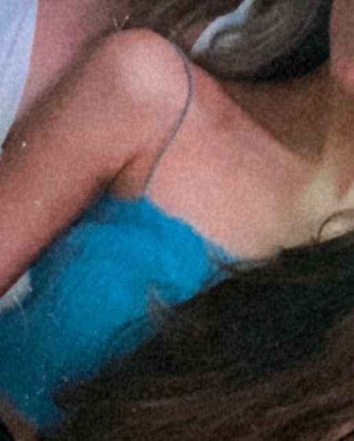 Blue Fuzzy Spaghetti Strap Crop top Zara - Image 1