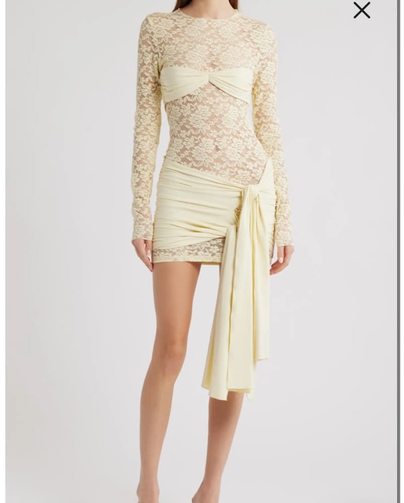 Butter Yellow Ivory Lace Lioness Dress - Image 1