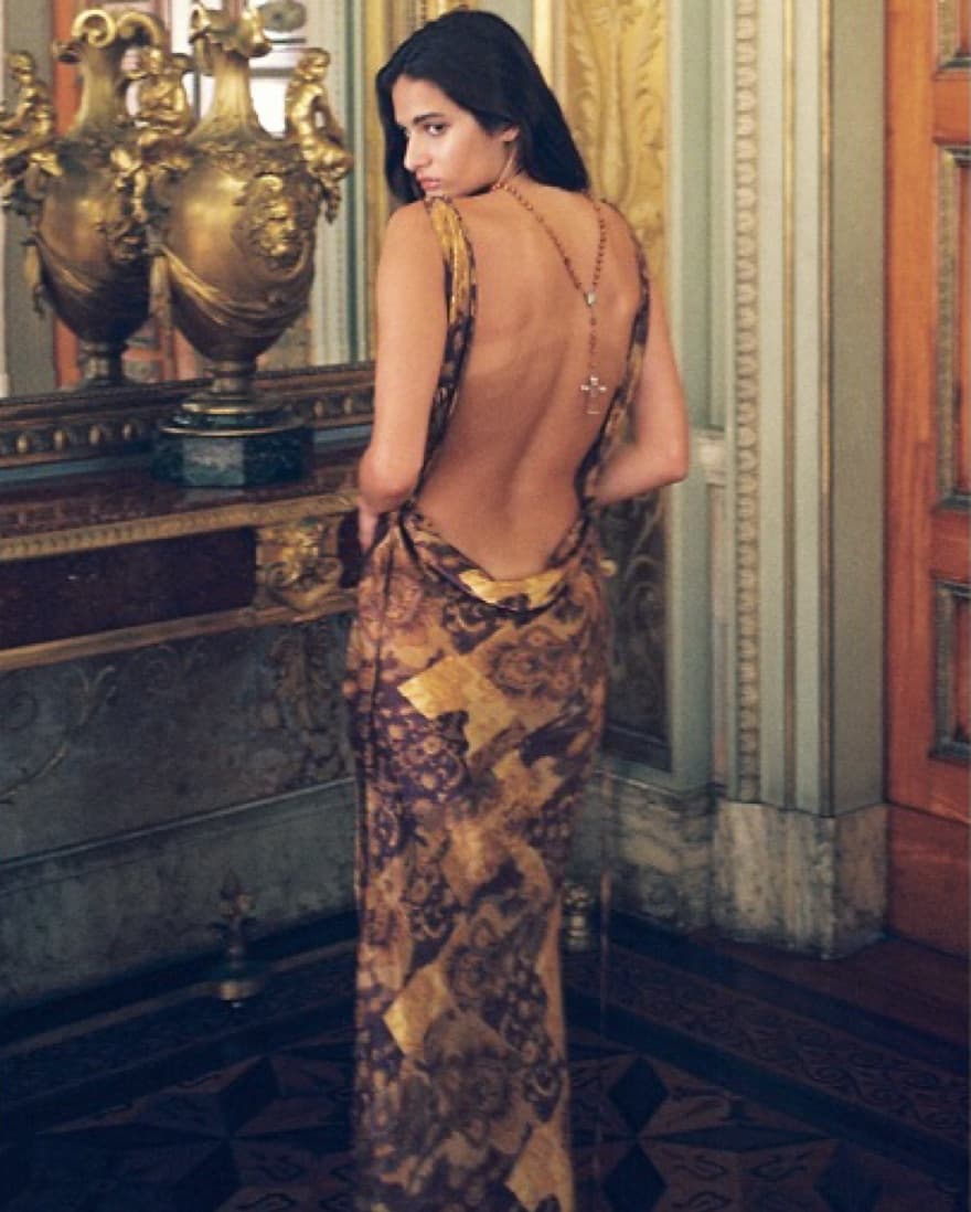 Mirror Palais Plunging Back Cowl Dress G - Image 6