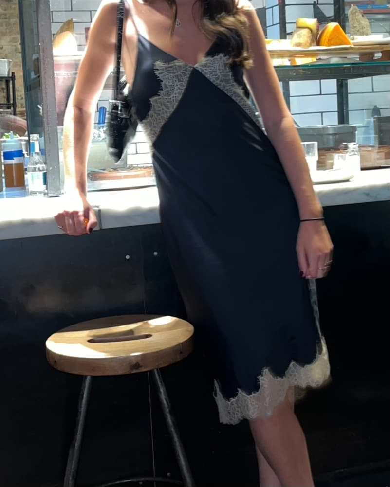 Rag & Bone Black Lace Slip Dress  - Image 1