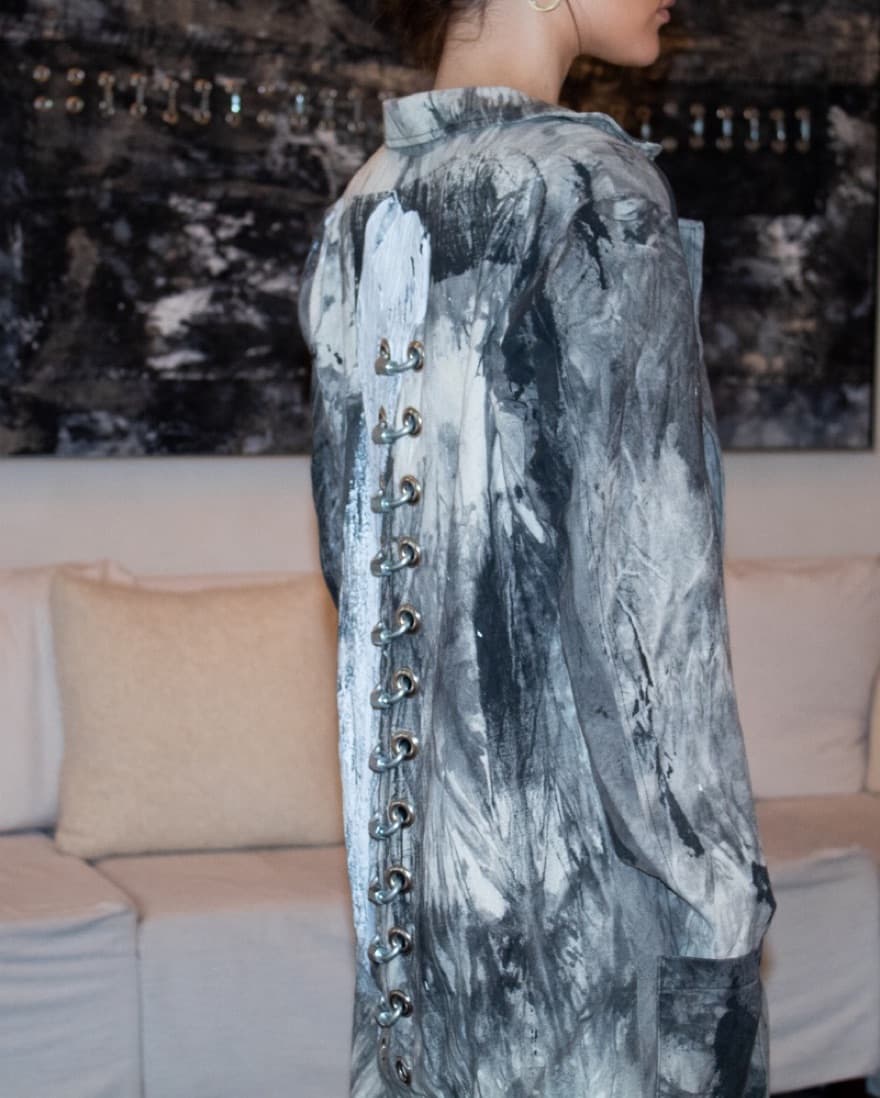 Custom Painted Lab Coat - Image 1