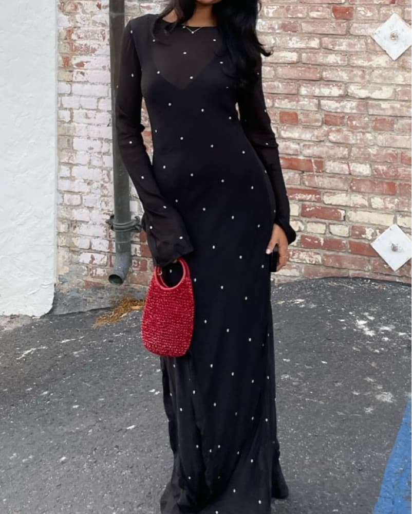 DISSH Melrose Spot Long Sleeve Maxi - Image 1