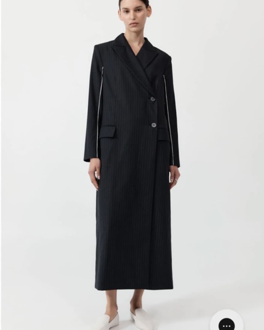 Pin Stripe Maxi Coat - Image 1