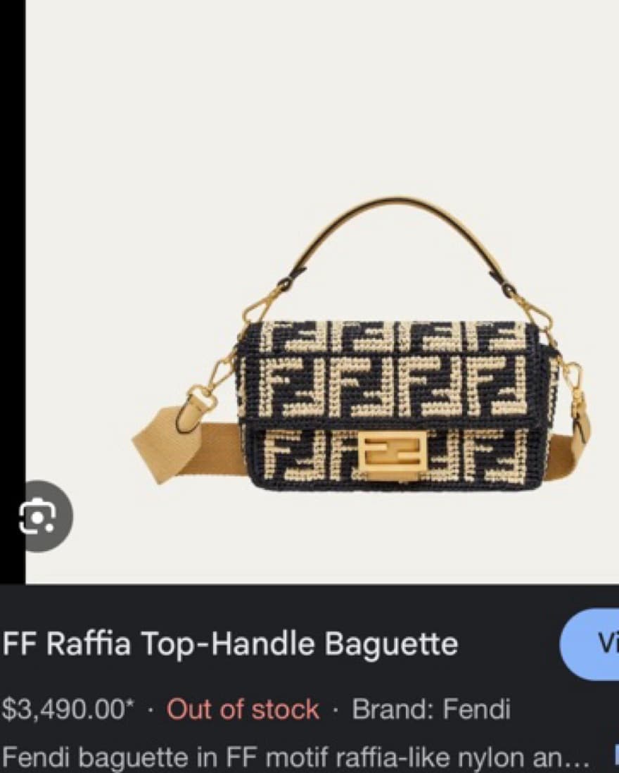 Fendi Baguette Raffia  - Image 4