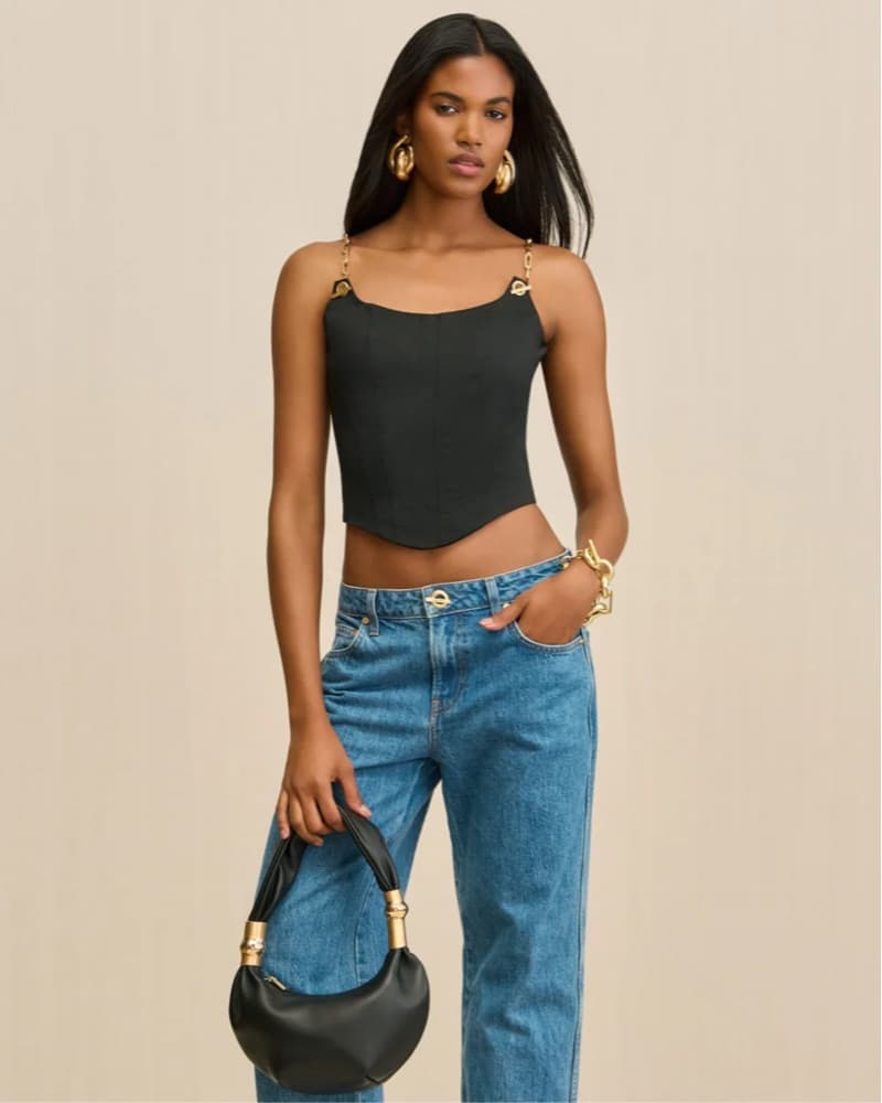 Cult Gaia Fianna Top - Black - Image 2