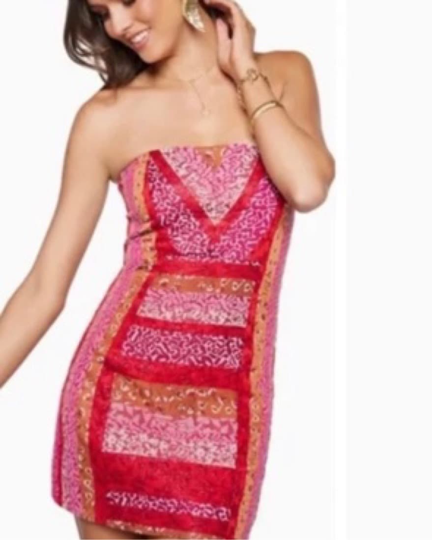 Ramy Brooke Red Strapless Dress - Image 1