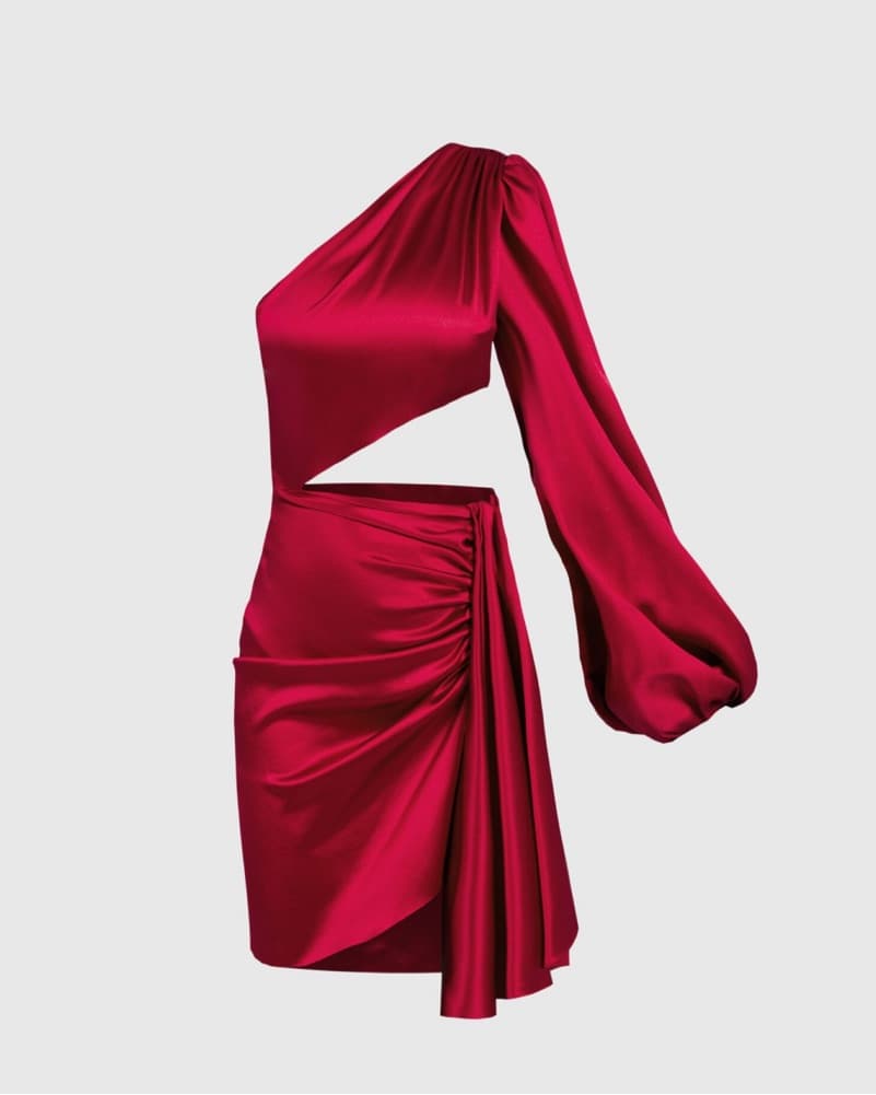Kokhia Red Side Sleeve Dress  - Image 3