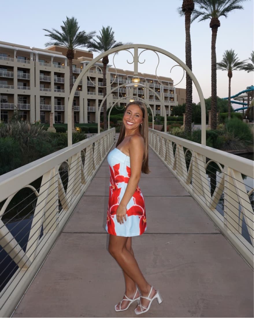 Primrose Mini Dress In Red Lily - Image 3