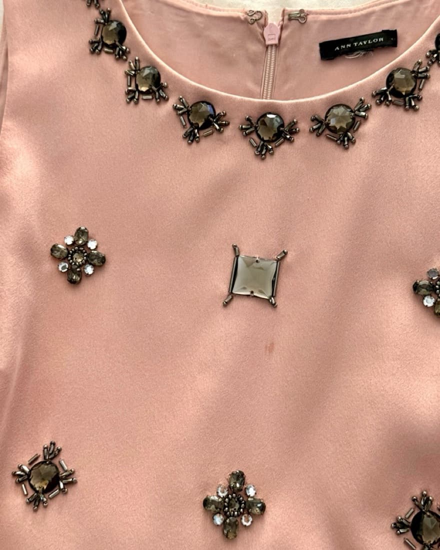Ann Taylor Pink Jeweled Dress - Image 5