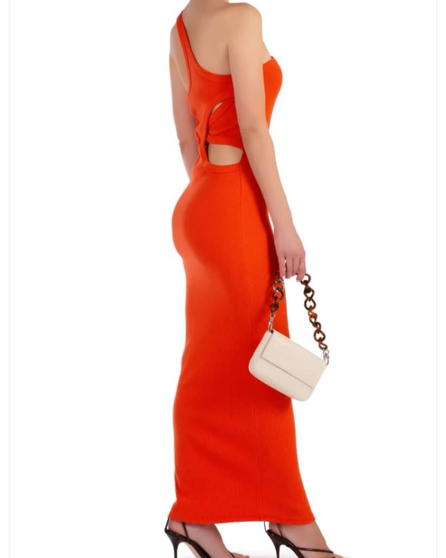 Line By K Gael Dress In Red Orange  - Image 2