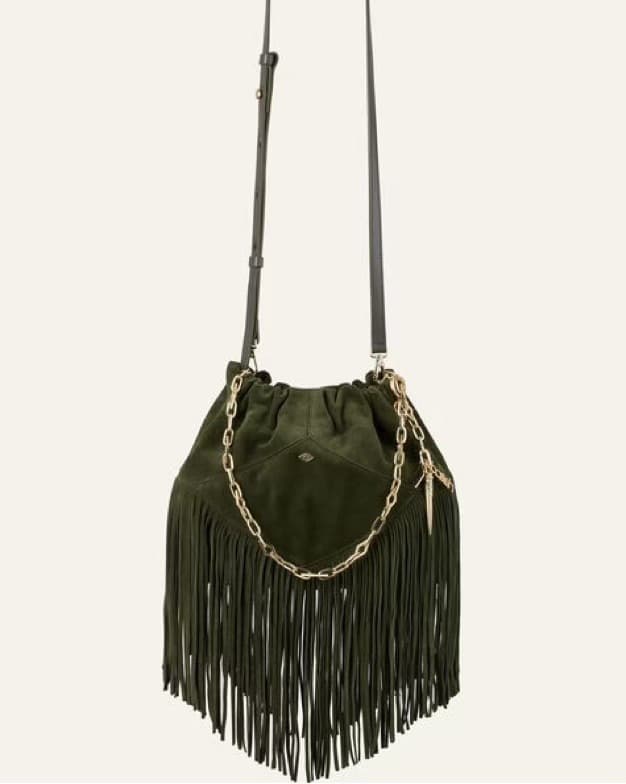 Green Suede BA&SH Bag - Image 2